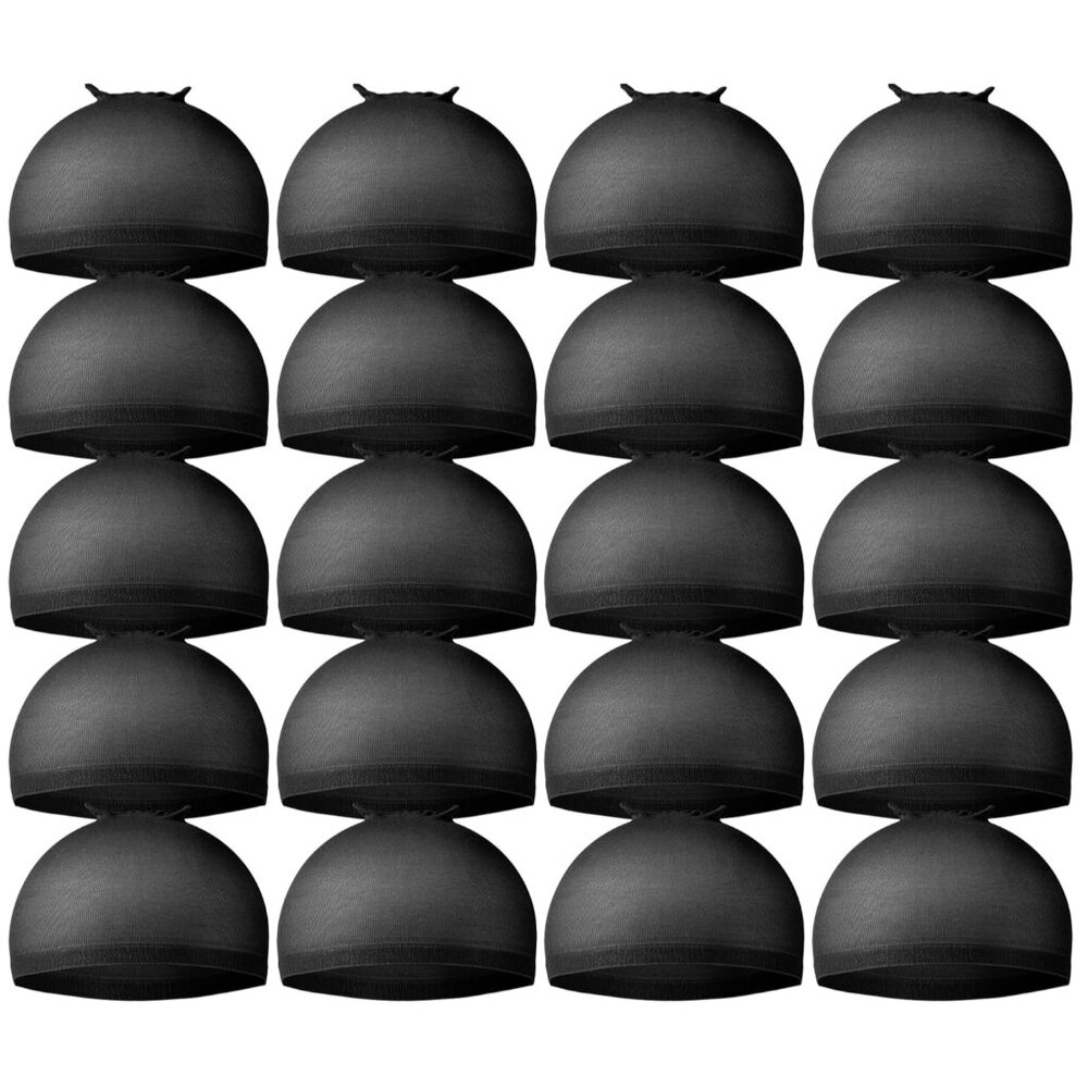 Wig Cap,Black Wig Cap 20 Pieces Wig Caps, Black Stocking Caps, Stretchy Nylon Wi